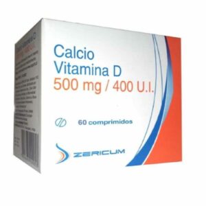 CALCIO + VIT.D 500MG/400UI COM. X60